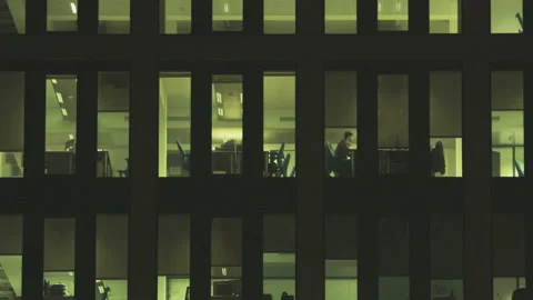 Young Man Working With a Computer in the Evening Stock Footage 87822389