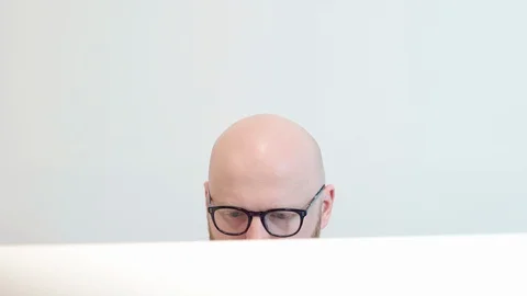 Young man working with computer Vídeo Stock 96488701