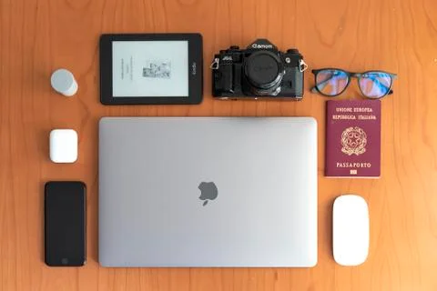 Young man working on his Computer Foto stock