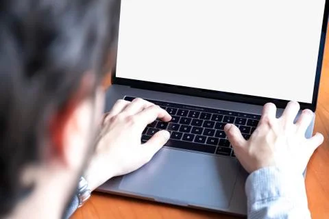 Young man working on his Computer Stock Photos