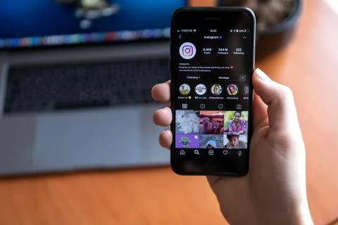Young man working on his Computer Foto stock