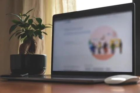 Young man working on his Computer Stock Photos