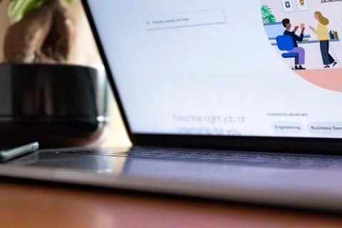 Young man working on his Computer Stock Photos