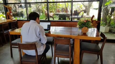 A young man working Stock Photos
