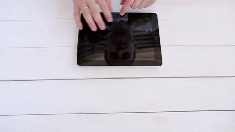 Young Man Working On a Tablet  Stock Footage 82442725