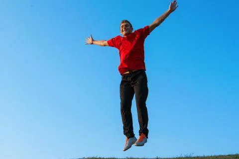 Young man workout Stock Photos