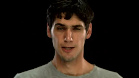 A young man yells at the camera Stock Footage 33830167