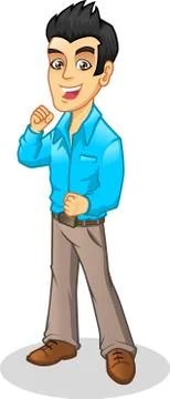 Young Manager with Go Feel Stock Illustration