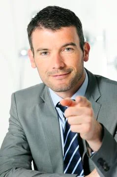 Young manager is looking for you Stock Photos