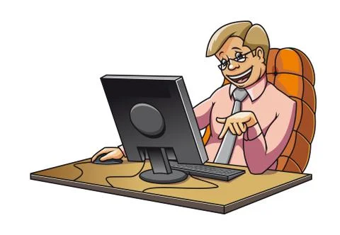 Young manager in office Stock Illustration
