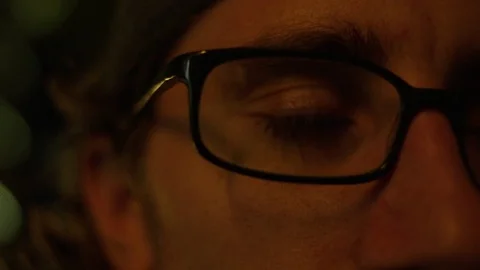 Young Man's Focused Eyes 動画素材 77208422