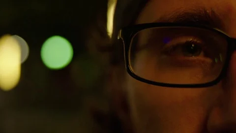Young Man's Focused Eyes Stock Footage 77208624