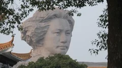 People Visit Young Mao Zedong Statue In Stock Video Pond5