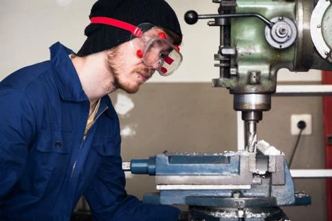 Young Mechanic Apprentice Stockfoto's