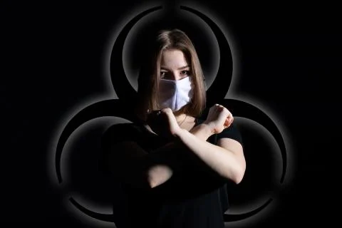 A young medical apprentice informs about the threat in the hospital's infecti Foto stock