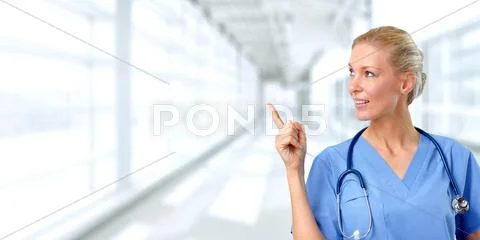 Young medical doctor woman. Stock Photos