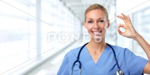 Young medical doctor woman. Stock Photos