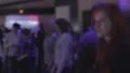 Young men and women hanging out, communicating in pub, defocused HD Footage