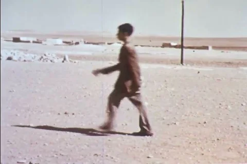 Young men attend a school in Jordan in the 1950s Vídeos de archivo 89921289