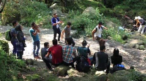 Young men dancing Stock Footage 61878474