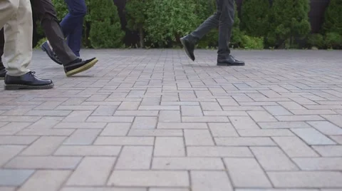 Young men in high boots go for Stock Footage 55905013