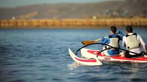 Young men kayaking Vidéo 88404413