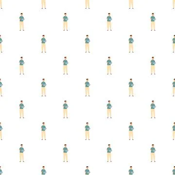 Young men pattern standing holding cups seamless design 스톡 일러스트
