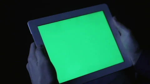 Young Men With Tablet Computer Sitting Hd Chromakey Video stock 46807971