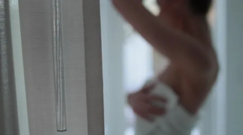Young Millennial Couple In Bathroom Stock Footage 30384932