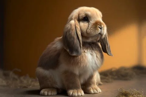 Young mini lop rabbit Stock Illustration