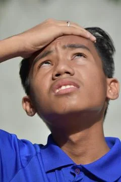 Young Minority Boy Memory Problems 스톡 사진