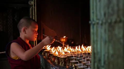 A Young Mongolian Monk’s Path to Enlightenment Stock Footage 300670490