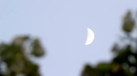 Young moon. Time lapse. Stock-Footage 34751981