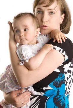 Young mother with baby Stock Photos