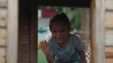 Young mother supporting her son on the playground. Children playing outdoor Video stock 254781773
