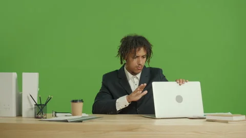 Young Multicultural Freelancer Student Covers Face with Palms in Frustration Stock Footage 219750608