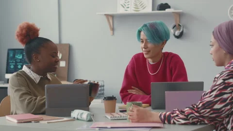 Young Multiethnic Programmers Coworking Indoors Stock Footage 241263625