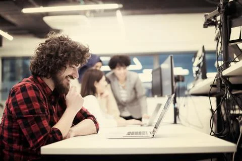 Young multiethnics team of software developers working together 스톡 사진