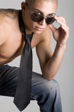 Young Muscular Tattooed Man Stock Photos