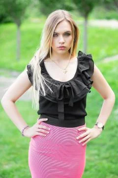Young nice blonde. Stock Photos
