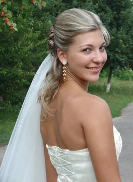 Young nice bride Stock Photos