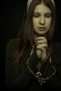 Young nun Stock Photos