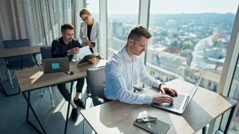 Young office team working in the office.  Stock Footage 217424542