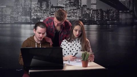 Young Office Worker are in Work Stock-Footage 70102276