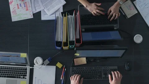 Young office workers managing the new online business Stock Footage 73850290