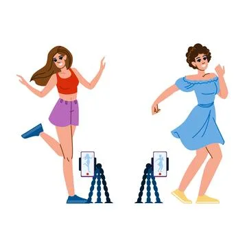 Young outdoor dance vector Ilustración de archivo