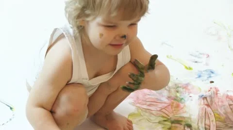 Young painter Stock Footage 11059186