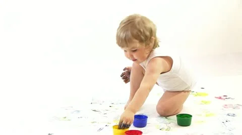 Young painter Stock Footage 12377038