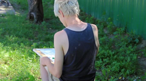 Young painter Stock Footage 33248667