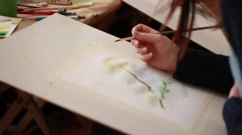 Young painter in work 動画素材 62019229